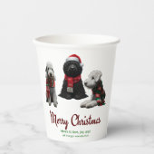 Merry Kersthonden Papieren Bekers (Voorkant)