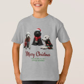 Merry Kersthonden T-shirt (Voorkant)