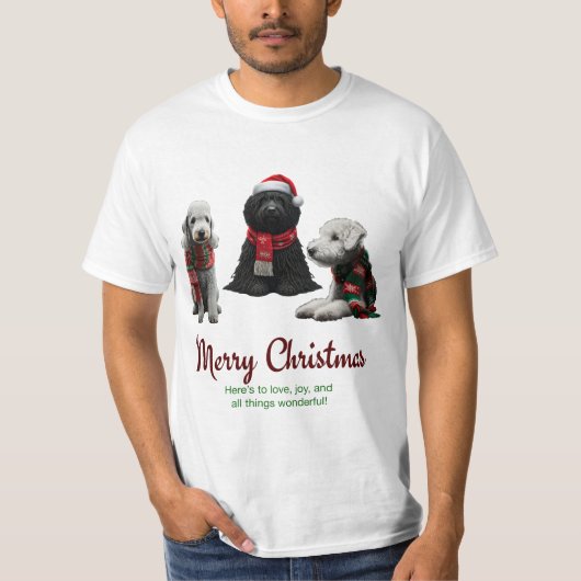 Merry Kersthonden T-shirt (Voorkant)