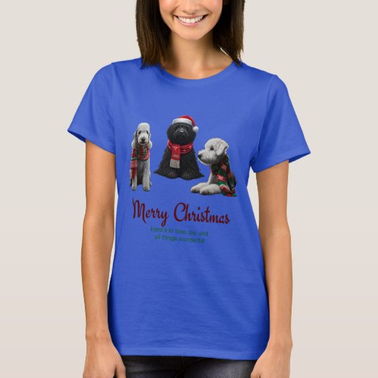 Merry Kersthonden T-shirt (Voorkant)