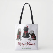 Merry Kersthonden Tote Bag (Voorkant)