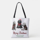 Merry Kersthonden Tote Bag (Achterkant)