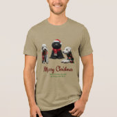 Merry Kersthonden Tri-Blend Shirt (Voorkant)