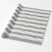 Merry-kersthoundstooth Pattern, Stripes Cadeaupapier (Uitgerold)