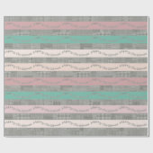 Merry-kersthoundstooth Pattern, Stripes Cadeaupapier (Vlak)