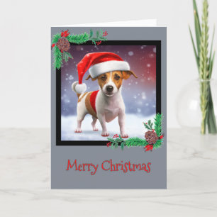 Merry KerstJack Russell Terrier Wenskaart Bedankkaart
