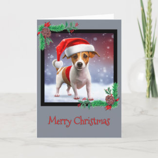 Merry KerstJack Russell Terrier Wenskaart Bedankkaart