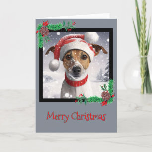 Merry KerstJack Russell Terrier Wenskaart Bedankkaart