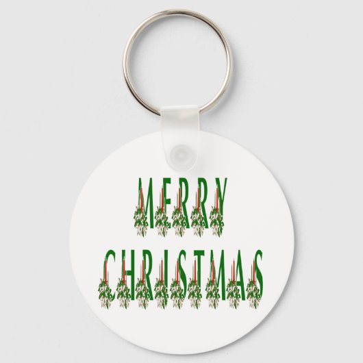 Merry Kerstkaarle Font Sleutelhanger (Voorkant)