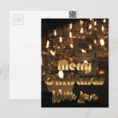 Merry Kerstkaarles Gold Typografie Feestdagenkaart (Voorkant / Achterkant)