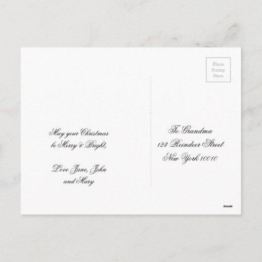 Merry Kerstkaarles Gold Typografie Feestdagenkaart (Achterkant)