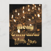Merry Kerstkaarles Gold Typografie Feestdagenkaart (Voorkant)