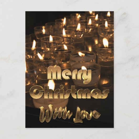Merry Kerstkaarles Gold Typografie Feestdagenkaart (Voorkant)