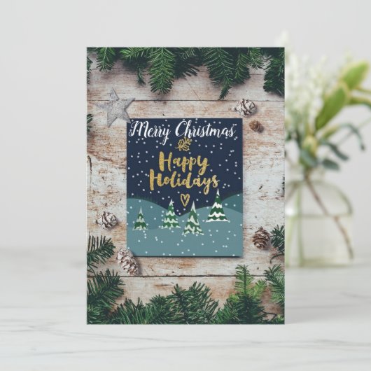 Merry kerstkaart (Staand voorkant)