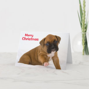 Merry-kerstkaart Boxer-puppycard Feestdagen Kaart