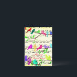 Merry kerstkaart Colorful Musical Birds Song Notitiekaartje<br><div class="desc">Kerst Kaarten met Schattigee Kleurrijke Musical Birds Symphony - Happy Song - Spring Melody Tekening - - Kies / Voeg Uw Unieke Tekst / Lettertype / Kleur - Maak Uw Speciale Gift - Formaat wijzigen en verplaatsen of verwijderen en elementen / afbeelding toevoegen met maatwerktool ! - Tekenen en ontwerpen...</div>