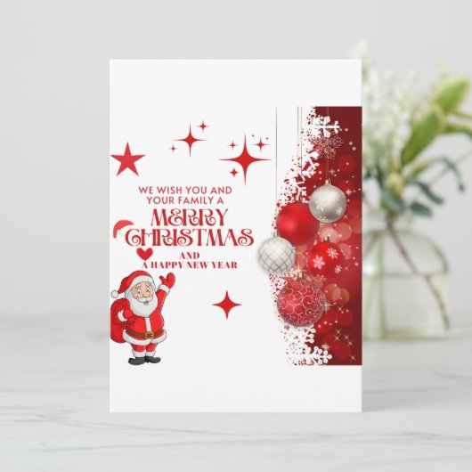 Merry kerstkaart kaart (Staand voorkant)