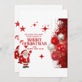 Merry kerstkaart kaart (Voorkant / Achterkant)