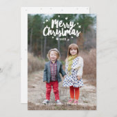 Merry-kerstkaart met briefkaart voor foto's (Voorkant / Achterkant)