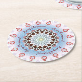 Merry KerstKaleidoscope Ronde Kartonnen Onderzetter (Gebogen)