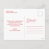 Merry Kerstkalligrafie Foto Feestdagenkaart (Achterkant)