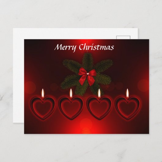 Merry Kerstkandle Advent Briefkaart (Voorkant / Achterkant)