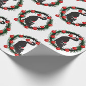 Merry kerstkat Lovers Cadeaupapier (Hoek)