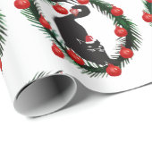 Merry kerstkat Lovers Cadeaupapier (Rol Hoek)