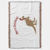 Merry Kerstkerkangaroos Deken (Voorkant Verticaal)
