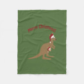 Merry Kerstkerkangaroos Fleece Deken (Voorkant)