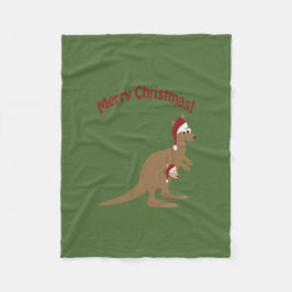 Merry Kerstkerkangaroos Fleece Deken