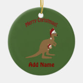 Merry Kerstkerkangaroos Keramisch Ornament (Voorkant)
