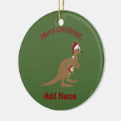 Merry Kerstkerkangaroos Keramisch Ornament (Links)
