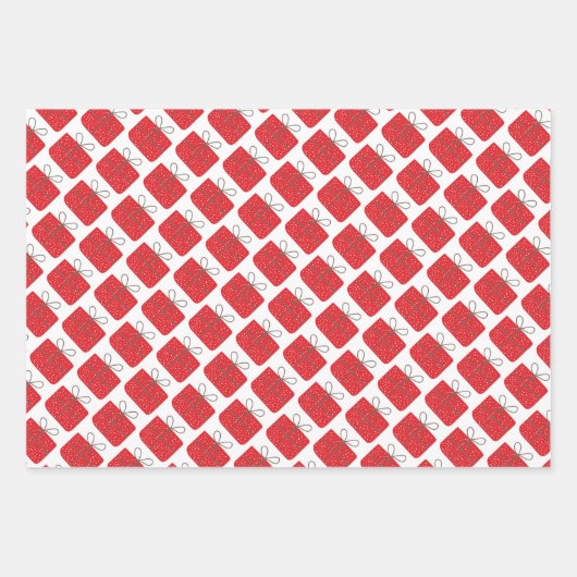 Merry kerstkerstkerstcadeautjes - boompatroon inpakpapier vel (Voorkant 2)