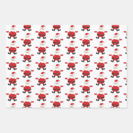 Merry kerstkerstkerstcadeautjes - boompatroon inpakpapier vel