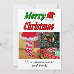 Merry Kerstkerstkerstfoto foto-typografie Feestdagenkaart