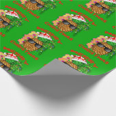 Merry Kerstkerstkerstkerstkerstananapple Cadeaupapier (Hoek)