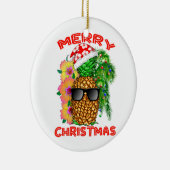 Merry Kerstkerstkerstkerstkerstananapple Keramisch Ornament (Rechts)