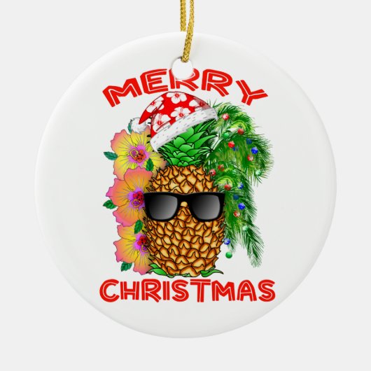 Merry Kerstkerstkerstkerstkerstananapple Keramisch Ornament (Voorkant)