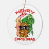 Merry Kerstkerstkerstkerstkerstananapple Keramisch Ornament (Links)