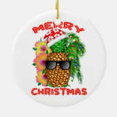 Merry Kerstkerstkerstkerstkerstananapple Keramisch Ornament (Achterkant)