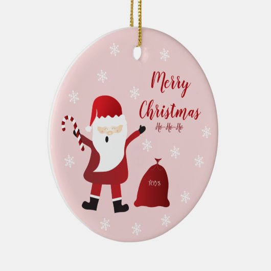 Merry kerstkerstkerstkerstkerstcadeautas Speelgoed Keramisch Ornament (Rechts)