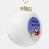 Merry Kerstkerstkerstkerstkerstkeramische winkelve Keramische Bal Ornament (Links)