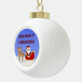 Merry Kerstkerstkerstkerstkerstkeramische winkelve Keramische Bal Ornament (Rechts)