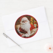 Merry kerstkerstkerstkerstkerstkerstbedekking pers ronde sticker (Envelop)