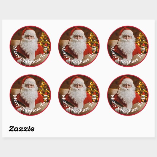 Merry kerstkerstkerstkerstkerstkerstbedekking pers ronde sticker (Vel)