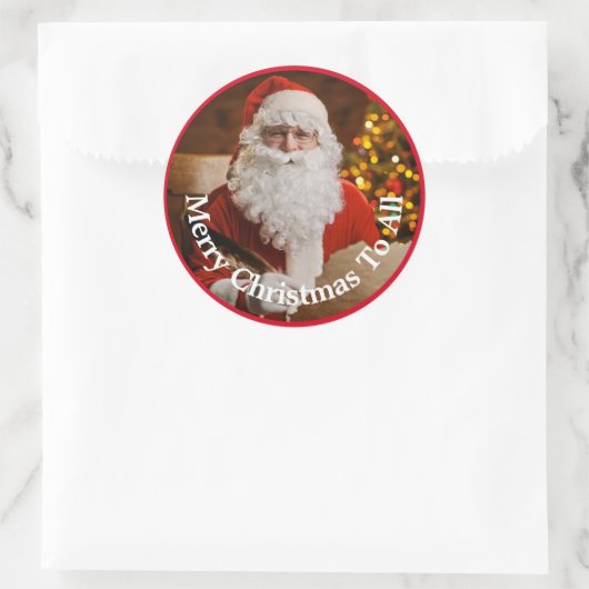 Merry kerstkerstkerstkerstkerstkerstbedekking pers ronde sticker (Tas)