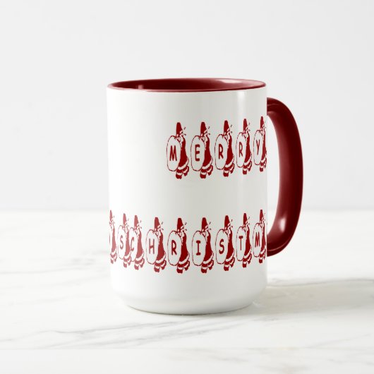 Merry kerstkerstkerstkerstkerstkerstcadeauletterty mok (Voorkant rechts)