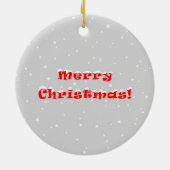 Merry Kerstkerstkerstkerstkerstkerstkerstbal rode  Keramisch Ornament (Achterkant)