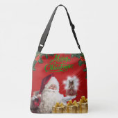 Merry Kerstkerstkerstkerstkerstkerstkerstcadeautje Crossbody Tas (Achterkant)